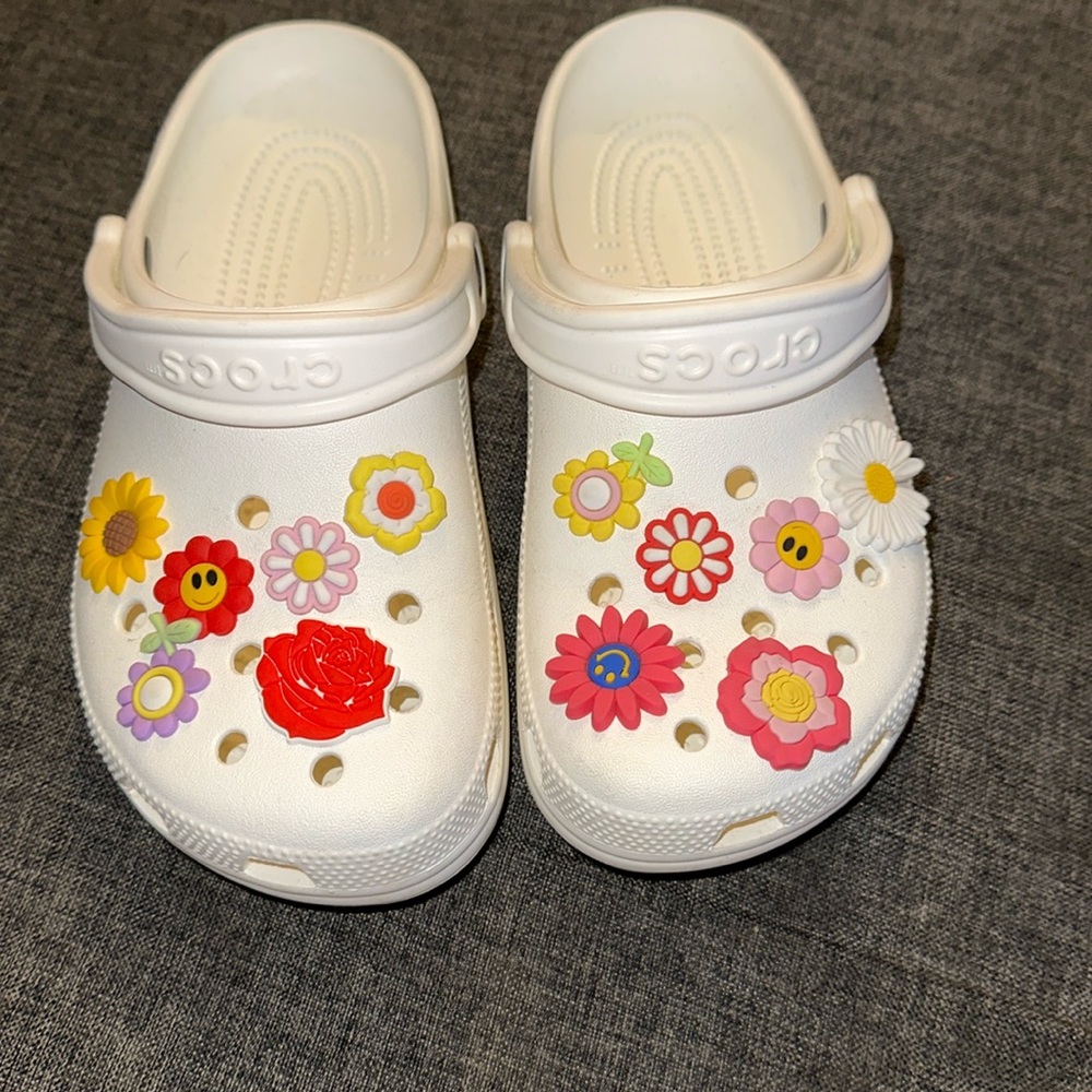 Floral crocs